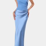 Vestido Largo de Fiesta con Corte Asimétrico