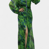 Vestido Maxi Leona con Pliegues