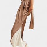 Vestido Petra Maxi con Corte Irregular y Espalda Descubierta