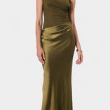 Vestido Largo de Fiesta con Corte Asimétrico
