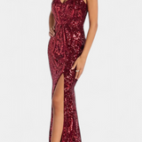 Vestido Halter Marijana con Brillos