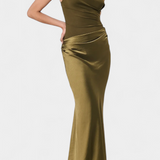 Vestido Largo de Fiesta con Corte Asimétrico