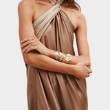 Vestido Petra Maxi con Corte Irregular y Espalda Descubierta