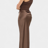 Vestido Largo de Fiesta con Corte Asimétrico