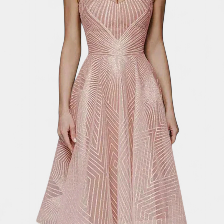 Vestido Largo Dragana con Bordado