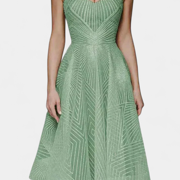Vestido Largo Dragana con Bordado