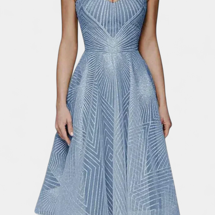 Vestido Largo Dragana con Bordado