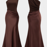 Vestido Largo de Fiesta con Corte Asimétrico