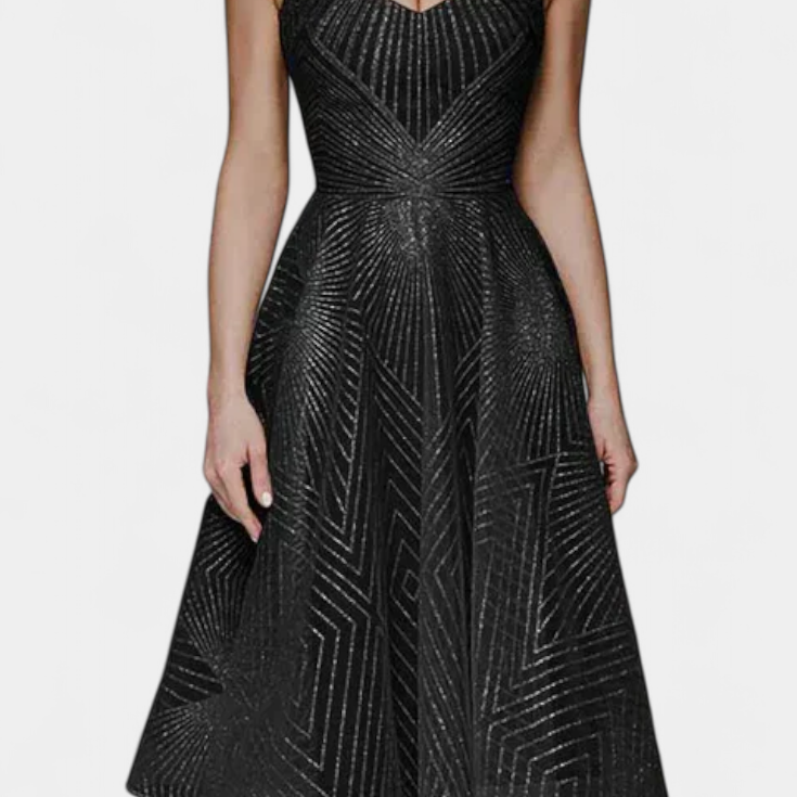 Vestido Largo Dragana con Bordado