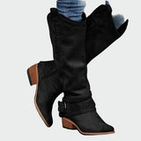 Veselka - Botas de cowboy de cuero retro