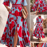 Noelle | Vestido de Primavera Floral con Escote en V
