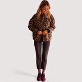 Paulina - Chaqueta de tendencia con leopardo