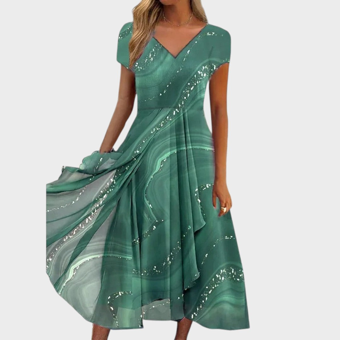 Lucija™ – Vestido midi elegante con escote en V