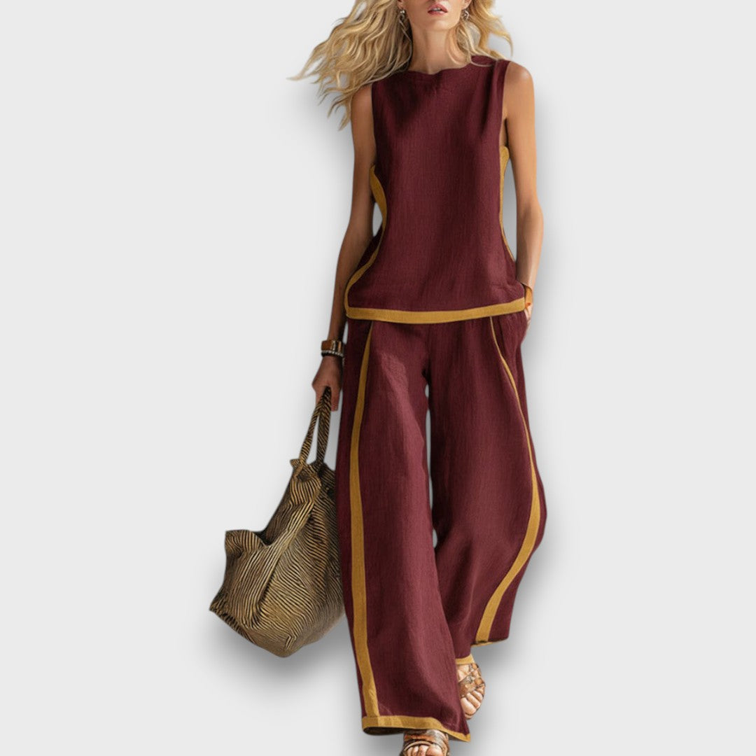 AURENE | CONJUNTO DE LINO DE DOS PIEZAS