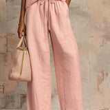 Alba | Conjunto de camisa de estilo relajado y pantalón de pernera ancha