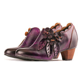 Wanda - Zapatos de cuero con flores