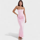 Ljubomira – Vestido de corsé satinado