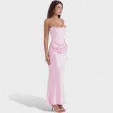 Ljubomira – Vestido de corsé satinado