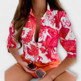 Camila – Blusa Geométrica Sofisticada